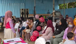 PUSKESMAS MANGGAR GENJOT PENIMBANGAN BAYI, GELAR AKSI CEGAH STUNTING DENGAN TARGET KUNJUNGAN 100 PERSEN