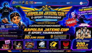 Turnamen E-Sport Kapolda Jateng Cup 2026: Digelar di De Tjolomadoe, Ada Cosplay, Meet & Greet ONIC-EVOS hingga Cek Kesehatan Gratis