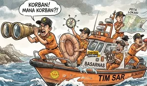 Lima Jurnalis Belum Ditemukan, Basarnas Tegaskan Pencarian Bukan Berarti Berhenti