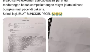 Viral Dokumen Resmi Bupati Sigi untuk Menteri PU Jadi Bungkus Nasi Pecel di Jakarta, Apa Isinya?