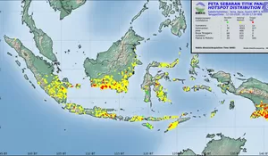 Titik Panas Masih Bermunculan, Sumsel Jadi Wilayah dengan Hotspot Terbanyak