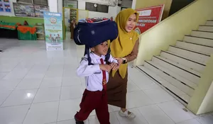 Edukasi dini, antusias murid ikuti simulasi gempa dan tsunami di Banda Aceh