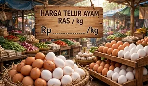 Beda Rp2.750! Harga Telur Ayam Blitar dan Kota Batu Bikin Penasaran