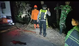Polsek Gandusari Bersama TNI, BPBD dan Relawan Bergerak Cepat Tangani Kebakaran Lahan di Blitar   