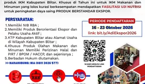 ADIEXPORT 2026 Kembali Hadir, IKM Kabupaten Blitar Berpeluang Tingkatkan Daya Saing Produk Ekspor