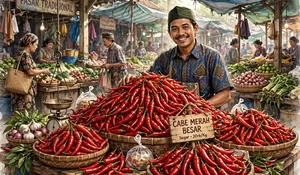 Harga Cabe Merah Besar Bervariasi, Kota Madiun Tertinggi dan Tuban Terendah