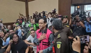 Penampakan Nadiem Makarim Hadiri Sidang Dakwaan Dugaan Korupsi Pengadaan Laptop Chromebook
