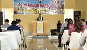 Polda Sultra Gelar Ibadah Perayaan Paskah, Perkuat Iman dan Kebersamaan Personel