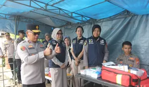 Kolaborasi dengan BGN dan Dinsos, Polda Sultra Siagakan Posko Kesehatan dan Posko Bencana