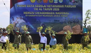 Kementan, Berkolaborasi dengan TNI AL, dan Pemkab Nganjuk Pacu Swasembada Kedelai Nasional