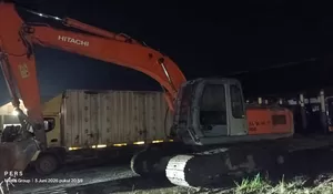 Tambang Pasir Tanpa Izin di Tuoy  Konawe Ditertibkan Polisi, Satu Excavator di Amankan 