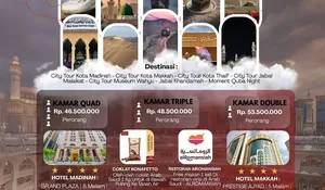 Paket Spesial 3 Kali Umrah Mulya Safara,  Nikmati Fasilitas Eksklusif Selama 13 Hari