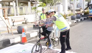Polantas Menyapa di Lokasi Car Free Day, Jadi Ajang Edukasi Masyarakat Tertib Berlalulintas