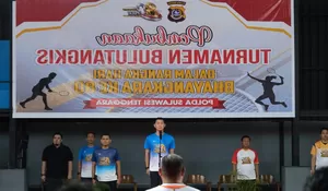 Kapolda Sultra Resmi Buka Turnamen Bulutangkis Dalam Rangka Hari Bhayangkara ke-80