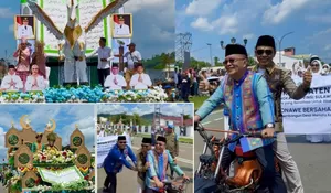 Naik Motor Tua di Pawai Ta'aruf MTQ Tingkat Provinsi, Kekompakan Bupati, Wabup dan Ketua DPRD Konawe Curi Perhatian
