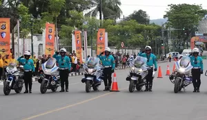 Hari Bhayangkara ke-80, Polda Sultra dan Komunitas HDCI Edukasi Keselamatan Berkendara Lewat Safety Riding Competition