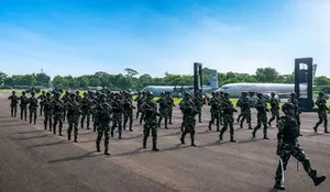 Kemhan Pamerkan Personel 3 Matra TNI dengan Kemampuan Kendali Drone Tempur