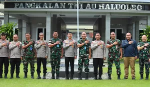 Kapolda Sultra Silaturahmi ke Lanud Halu Oleo, Perkuat Soliditas dan Sinergi Jaga Stabilitas Keamanan