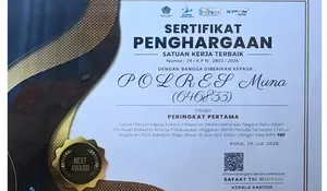 Polres Muna Raih Tiga Penghargaan dari KPPN Raha atas Kinerja Pengelolaan Anggaran