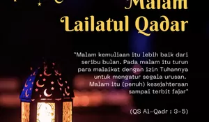 ‎5 Desain Poster Malam Lailatul Qadar 1447 Hijriah, Baru Cocok untuk Mading Sekolah hingga Unggahan Instagram