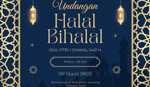 7 Contoh Poster Halal Bihalal Pasca Lebaran 2026, Desain-desain Islami dan Spesial Masih dalam Suasana Idul Fitri 1447 H