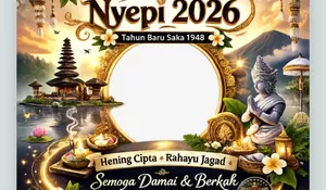 ‎Gratis! 8 Link Twibbon Hari Raya Nyepi 2026 dengan Desain-desain Baru yang Siap Unggah di Status Media Sosial.