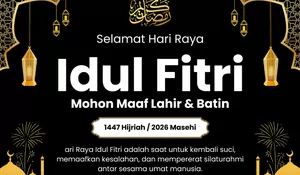 Desain Kartu Ucapan Spesial Idul Fitri 1447 H, Desain Estetik untuk Dibagikan ke Beranda Medsos