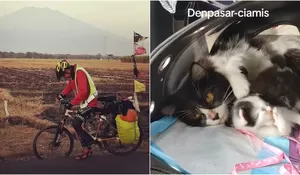 Kisah Unik Tradisi Mudik Lebaran 2026: Ada Pemudik yang Gowes Tempuh Perjalanan Jauh hingga Pulang Kampung Lintas Pulau Bawa Anabul