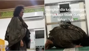 Menyentuh Hati, Beredar Video ODGJ Khusyu' Menjalankan Ibadah Sholat di Masjid, Bagaimana Hukumnya Menurut Islam?