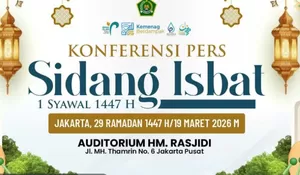 Link Resmi Streaming Sidang Isbat Lebaran 2026 di Indonesia, Simak Penentuan 1 Syawal Secara Live Hari Ini