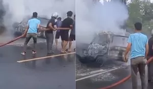 Selesai Isi BBM, Sebuah Mobil di Tabalong, Kalsel Terbakar di Depan SPBU, Diduga Karena Rokok Elektrik