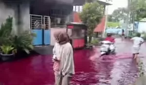 Geger! Banjir Merah Darah Rendam Joyotakan Solo, Jateng, Ternyata Ini Penyebab Aslinya
