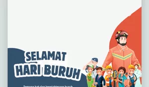 10 Twibbon Hari Buruh atau May Day 1 Mei 2026, Gratis dan Terbaru Tema Kesejahteraan Buruh Seluruh Dunia