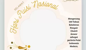 8 Link Twibbon Hari Puisi Nasional 28 April 2026, Bingkai Foto Terupdate dan Keren untuk Postingan Instagram