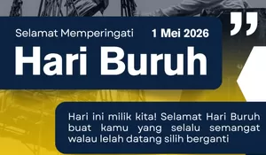 ‎10 Poster Hari Buruh Internasional 1 Mei 2026, Gambar Kreatif nan Terbaru Cocok Unggah di Instagram