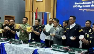 Gagalkan Ekspor Ilegal, Bea Cukai Amankan 190 Kilogram Emas Senilai Ratusan Miliar, Potensi Kerugian Negara Rp 41,19 Miliar
