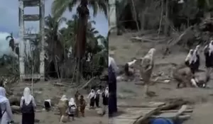 Detik-Detik Siswa SMP di Aceh Tengah Menyeberangi Sungai Deras Jadi Sorotan, Guru Ikut Turun Selamatkan Murid