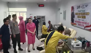 Aksi Kemanusiaan Polres Jember Jelang Hari Bhayangkara ke-80, Ratusan Personel Donor Darah di PMI
