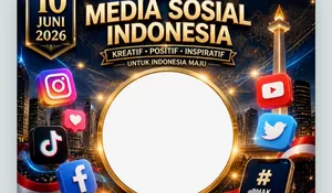 ‎6 Link Twibbon Hari Media Sosial Indonesia 10 Juni 2026, Sebarkan Kebaikan Bermedia Sosial di Status WhatsApp hingga Instagram
