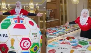 Gede Banget! Tasyi Athasyia Bikin ‘Bola Piala Dunia Megalodon’ dari Coklat dengan Berat 65 Kilogram