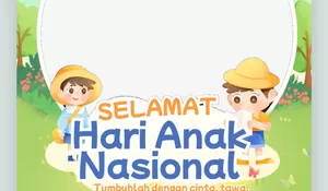 Paling Baru! 10 Link twibbon Hari Anak Nasional 23 Juli 2026 dengan Desain Kreatif Cocok untuk Status Media Sosial