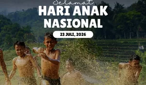 10 Poster Memperingati Hari Anak Nasional 23 Juli 2026, Gambar Bagus dan Menarik Cocok Unggah di Media Sosial