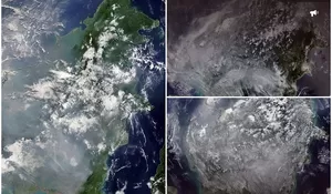 Kebakaran Hutan Makin Parah, Citra Satelit NASA Tampilkan Penampakan Pulau Kalimantan Dikepung Asap Tebal, Malaysia dan Singapura Ikut Terdampak