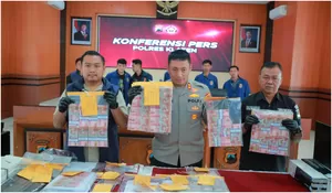 Polres Klaten Bongkar Peredaran Uang Palsu Lintas Provinsi, 4 Tersangka Diamankan