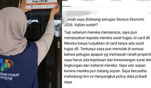 Waspada Oknum Tak Bertanggung Jawab, Ramai Warganet Soroti Atribut Petugas Sensus Ekonomi 2026: Ini Menyangkut Data Pribadi