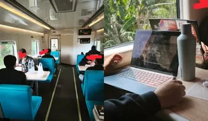 Ramai Penumpang Mengeluh Kereta Makan jadi Tempat Kerja, Banyak Meja Dipakai untuk Membuka Laptop