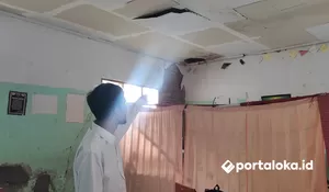 Gedung MI Karangtengah Ciamis Memprihatinkan, Atap Bocor dan Rawan Ambruk, Tunggu Bantuan Tak Kunjung Datang