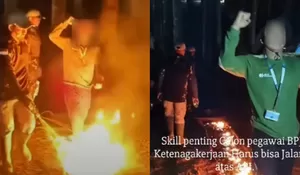 Beredar Video Diduga Pelatihan Calon Pegawai BPJS Jalan di Atas Api, Picu Sorotan Warganet