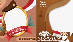 Kumpulan Twibbon Hari Pramuka ke-65 Tahun 2026 Gratis, Cek Link Downloadnya DI SINI!