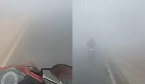 Jarak Pandang Terbatas dan Lampu Kendaraan Tak Tembus Kabut Asap, Warga Kalsel Adu Klakson di Jalan